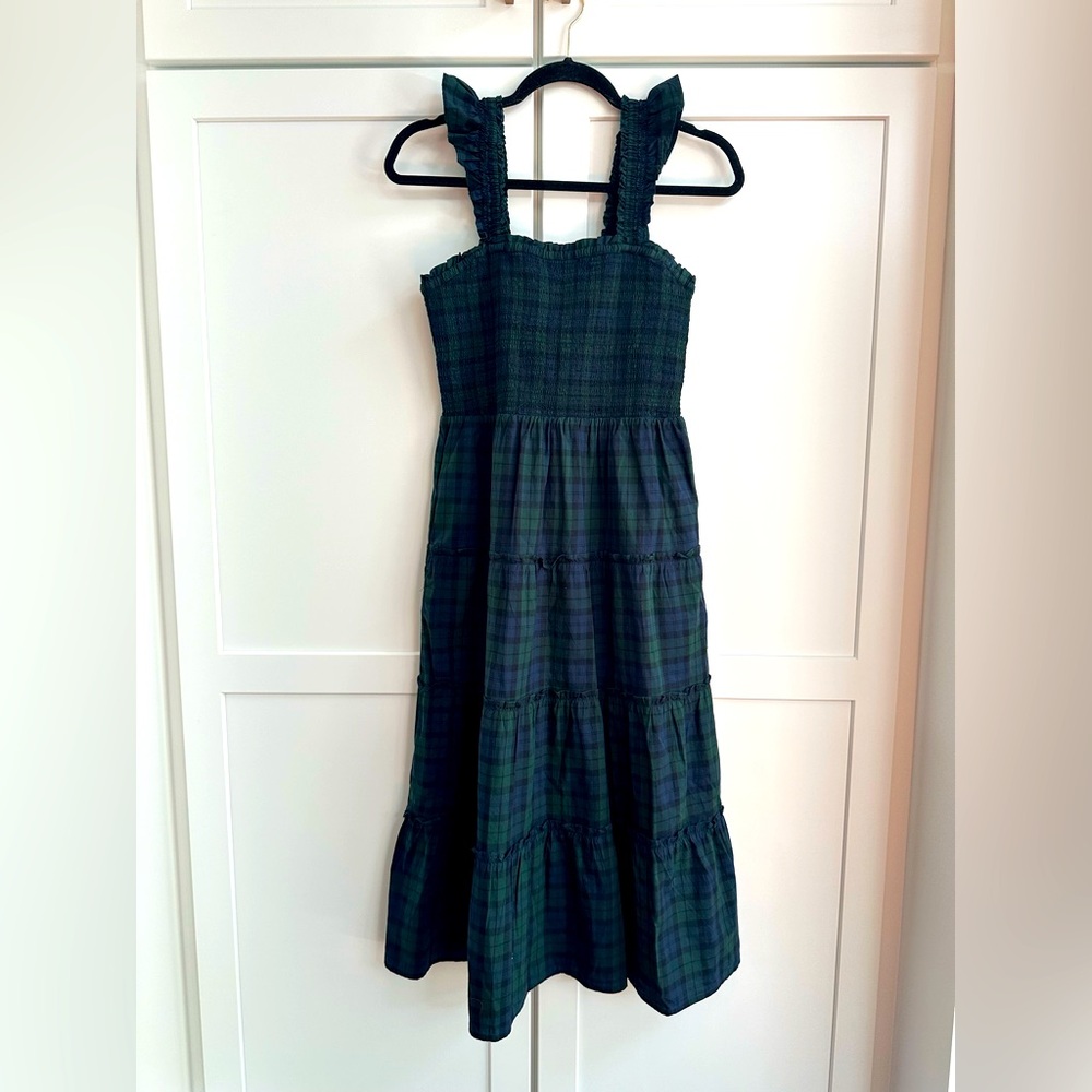 J. Crew Black Smocked Tiered Sundress